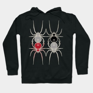 Simply Spooky Collection - Spiders - Ghost Grey and Bone White Hoodie